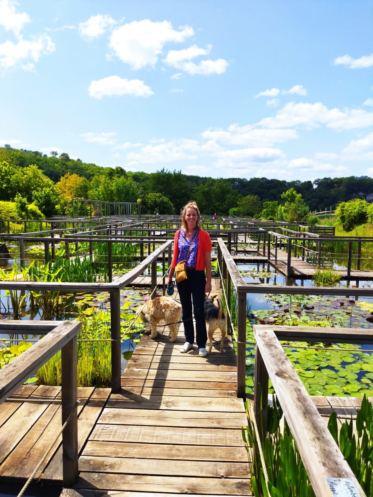 Loopbruggen in Jardin d'eau