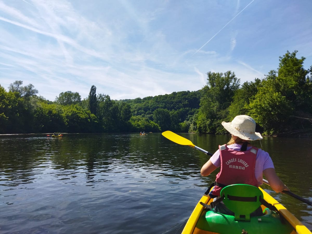 Kanoeën over de Dordogne