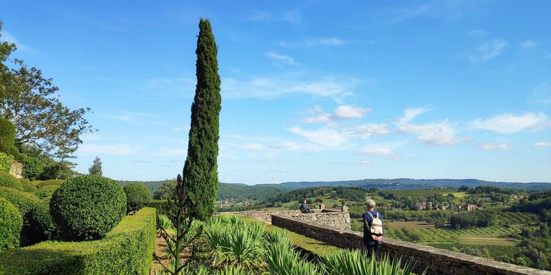 Uitzicht vanaf de tuinen van Marqueyssac