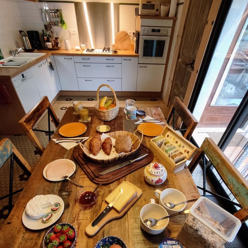 Ontbijt bij onze B&B